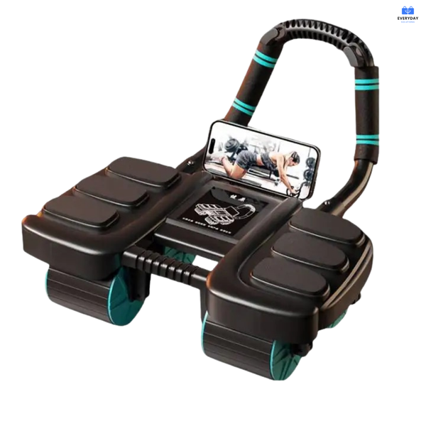 Abdominal Wheel Exerciser with 6-Wheel Support