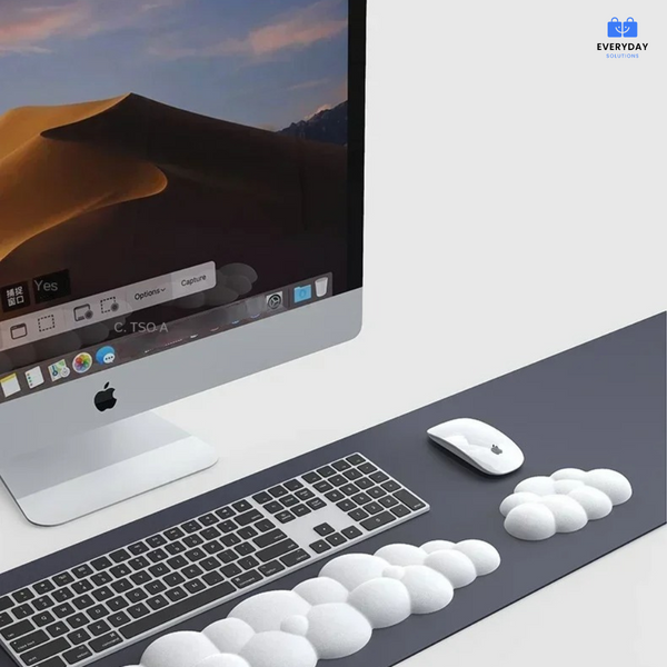 Anti-slip Cloud Mouse Pad With Wrist Rest Keyboard