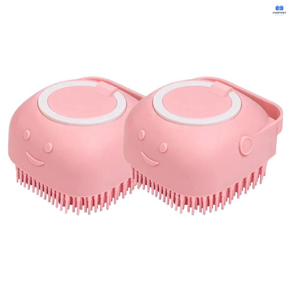Pet Bath Brush with Shampoo Dispenser
