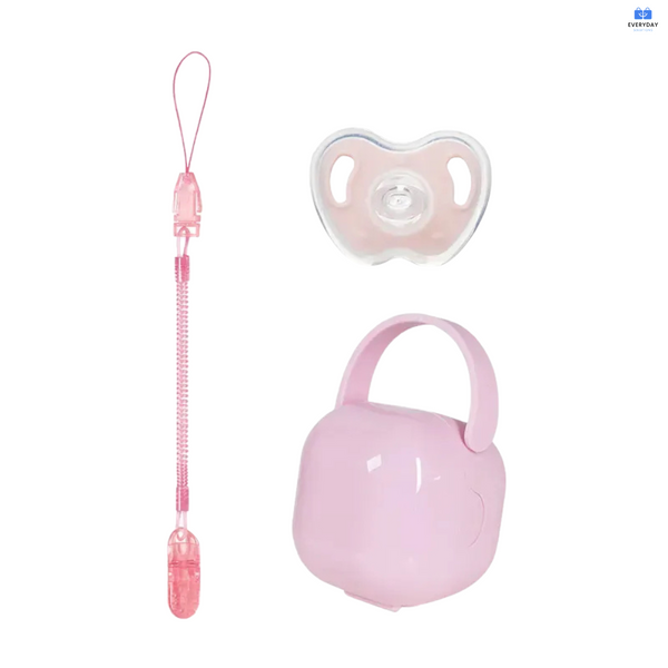 3Pcs Baby Apple Pacifier Set