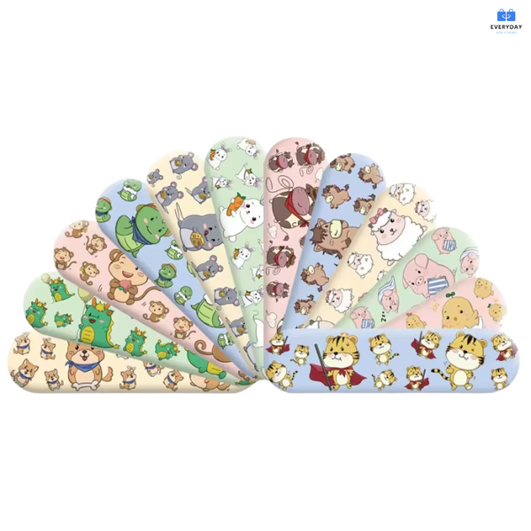 100 Pcs Kids Cartoon Band-Aid Stickers
